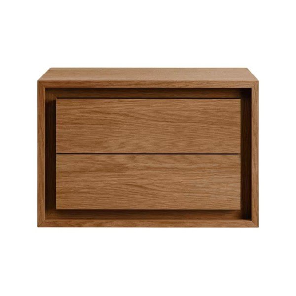 Brūns tīkkoka masīvkoka piekarams skapītis zem izlietnes 60x40 cm Kenta – Kave Home-image-3