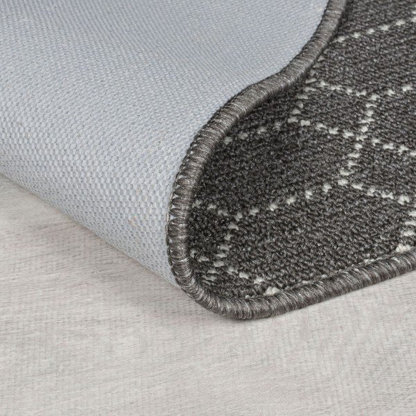 Tumši pelēks mazgājams celiņa paklājs 57x230 cm Argyll – Flair Rugs-image-3