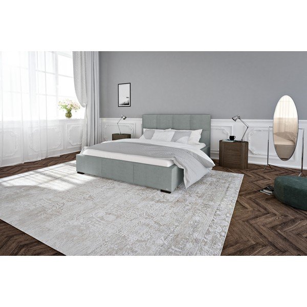Pelēka divguļamā gulta ar režģi un uzglabāšanas vietu Guy Laroche Home Fascination, 180 x 200 cm-image-4