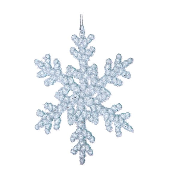 Stikla Ziemassvētku eglītes rotājums ø 6 cm Snowflake – Dakls