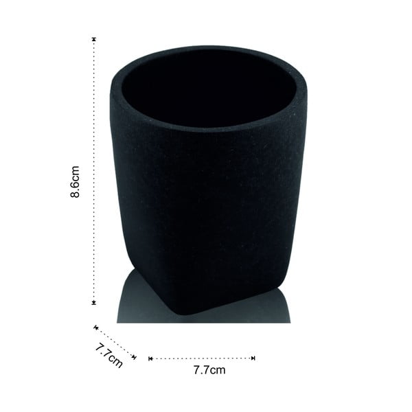 Pelēka polirezīna zobu birstes krūze Sandy – Tomasucci-image-2