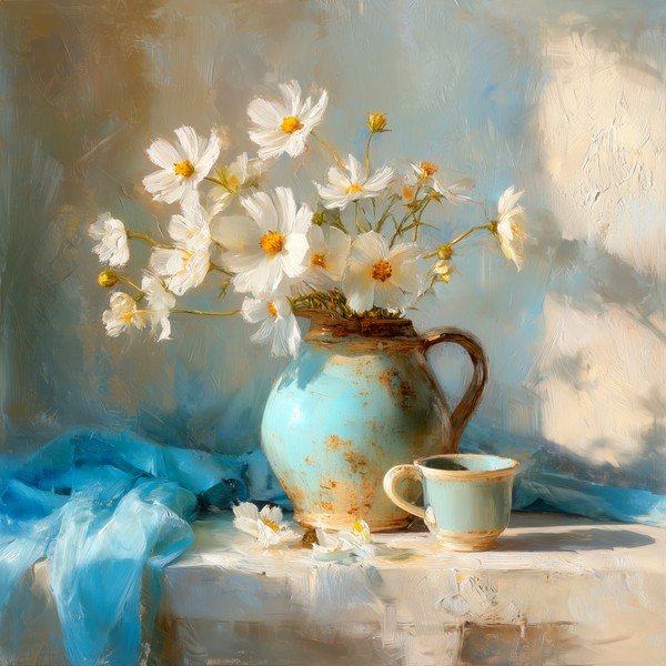 Drukāta glezna ar rāmi 70x70 cm Anemone – Styler