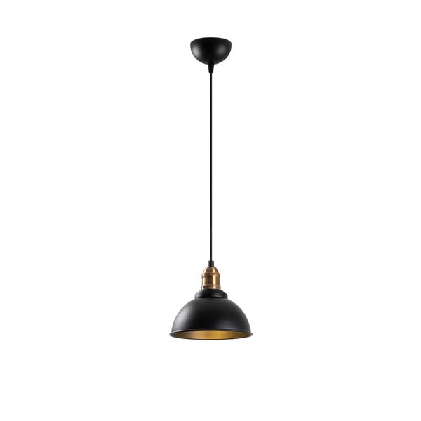 Melna piekaramā lampa ar metāla abažūru ø 21 cm Varzan – Opviq lights