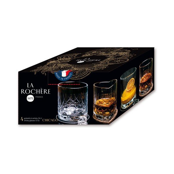 Viskija glāzes (4 gab.) 340 ml Chicago – La Rochére-image-3