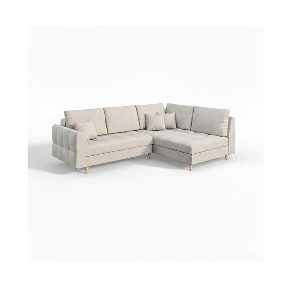 Krēmkrāsas stūra dīvāns (labais stūris) Ariella – Ropez
