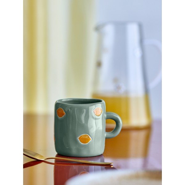 Dūmakaini zaļa akmensmasas bērnu krūze 230 ml Agnes – Bloomingville Mini-image-2