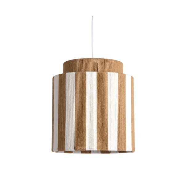 Balta/dabīga toņa no virves piekaramā lampa ø 30 cm Vienna Stripes – Leitmotiv