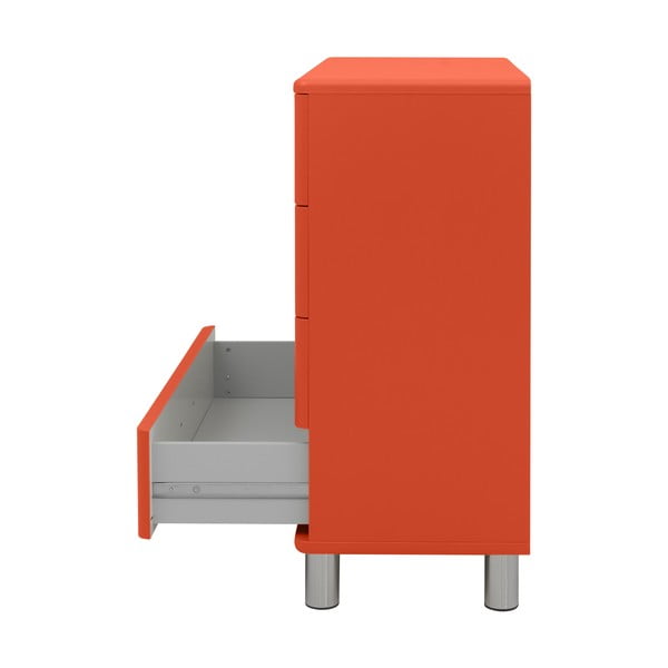 Sarkana augsta kumode 86x92 cm Malibu – Tenzo-image-3