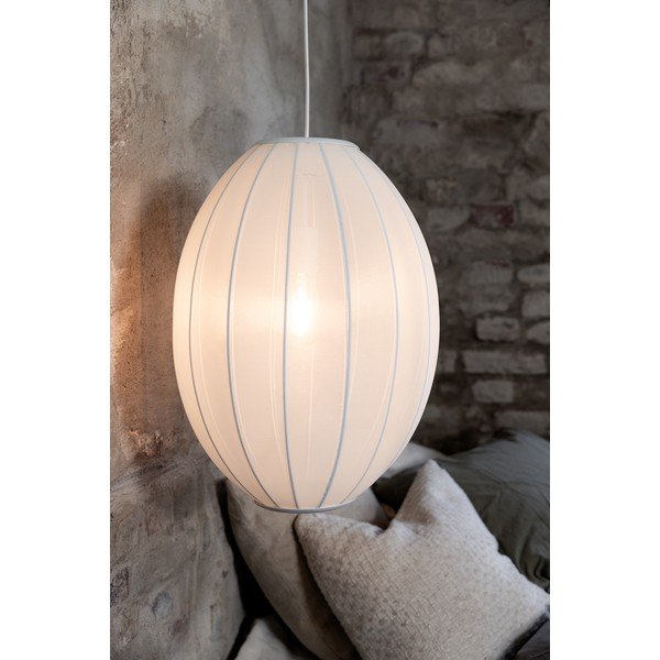Balta piekaramā lampa ar auduma abažūru ø 40 cm Florence – Markslöjd-image-4