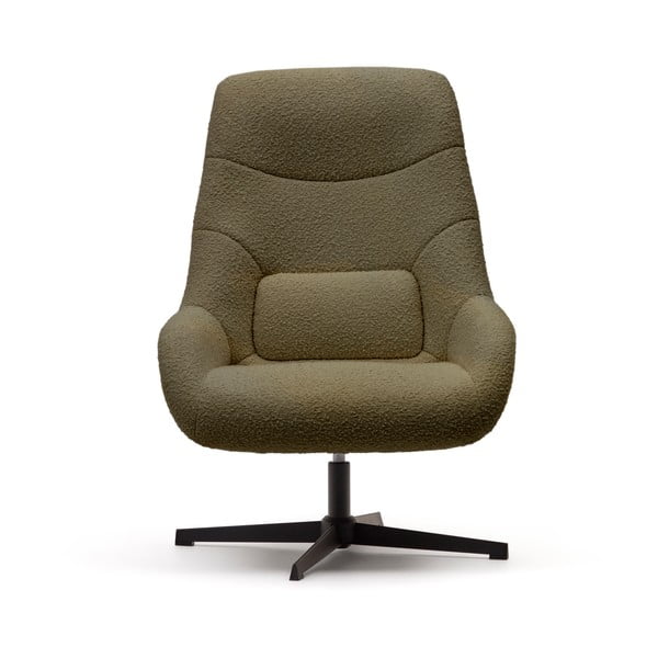 Tumši zaļš atpūtas krēsls no buklē auduma Celida – Kave Home