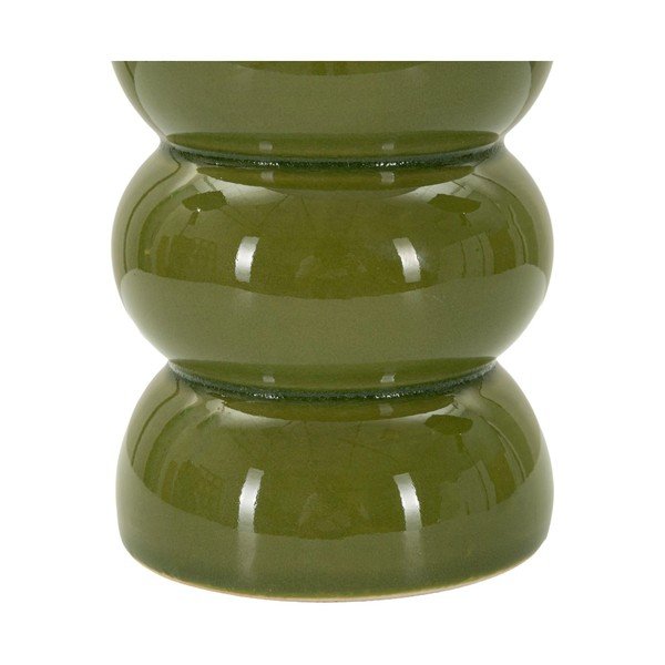 Balta/zaļa keramikas galda lampa ar auduma abažūru (augstums 46 cm) Torr – Mauro Ferretti-image-2