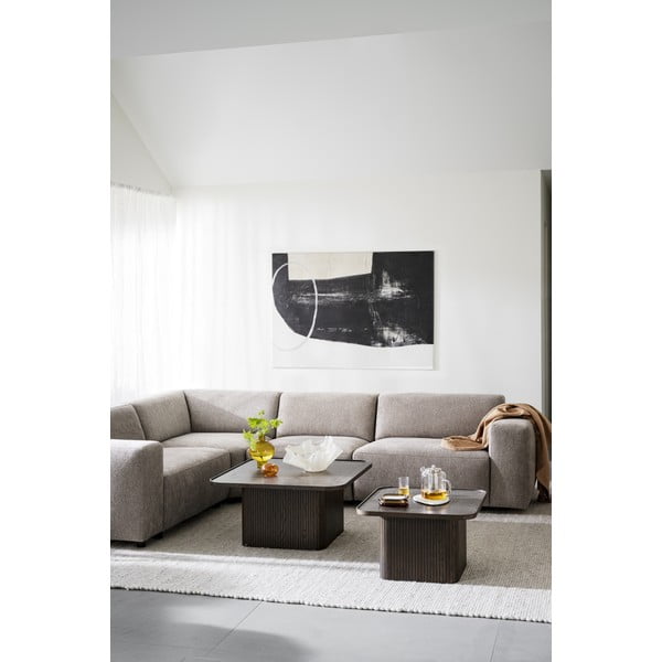 Tumši brūns žurnālgaldiņš ar ozolkoka imitāciju ø 60 cm Sullivan – Rowico-image-3