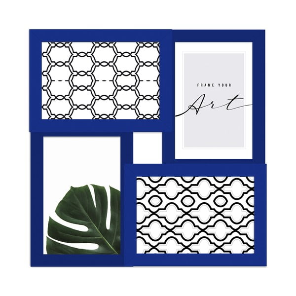 Tumši zils piekarināms foto rāmis 27x27 cm – knor