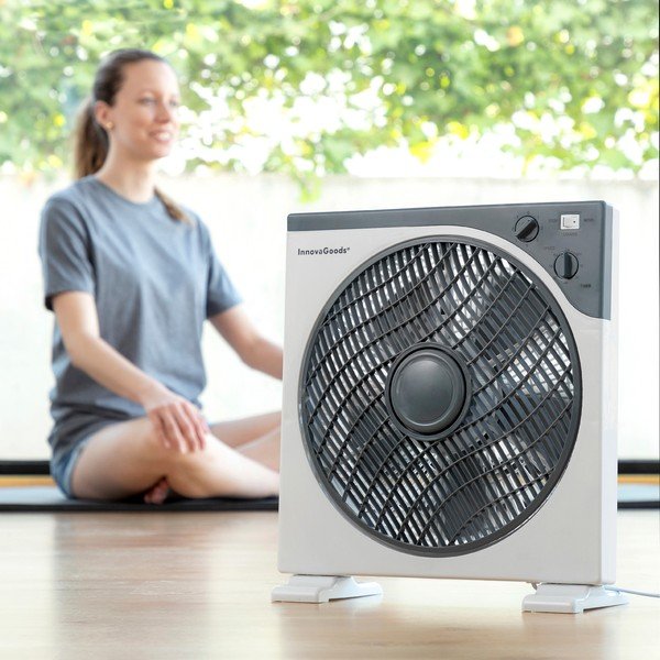 Balts grīdas ventilators InnovaGoods, ø 30 cm-image-2