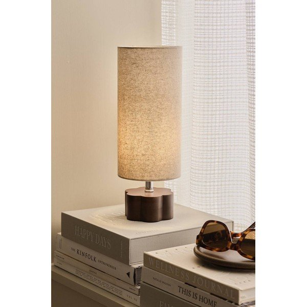 Brūna/bēša lina galda lampa (augstums 33,5 cm) Joline – Ellos Home-image-1