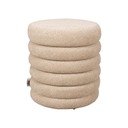 Bēšs pufs no buklē auduma Fern – Dutchbone