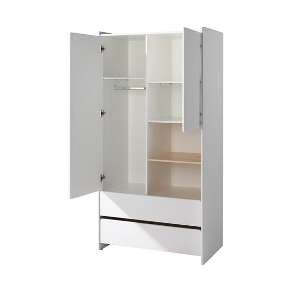 Balts bērnu drēbju skapis Vipack Kiddy, 90 x 180 cm-image-2