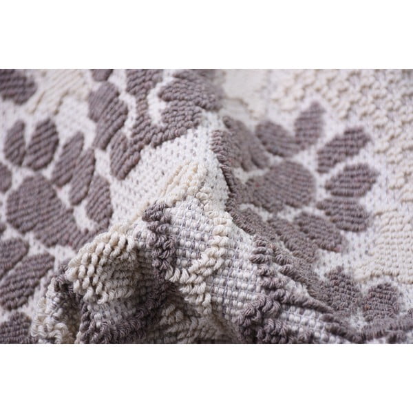 Pelēki bēšs kokvilnas paklājs Vitaus Papatya, 60 x 90 cm-image-3