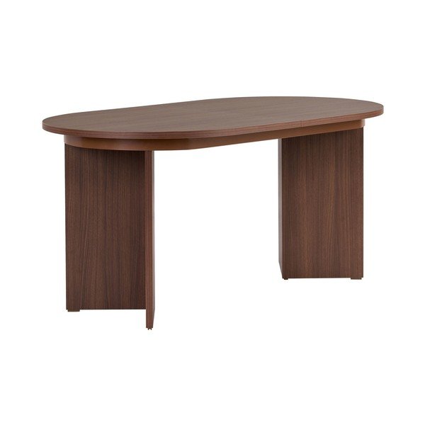 Izvelkams ēdamgalds ar papildu galda virsmu ar riekstkoka imitāciju 90x160 cm Sorell – Kalune Design