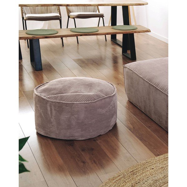 Rozā velveta pufs Wilma – Kave Home-image-2