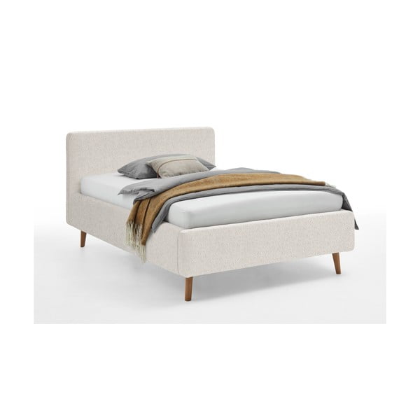 Balta polsterēta divvietīga gulta ar veļas kasti ar redelēm 140x200 cm Mattis – Meise Möbel-image-3