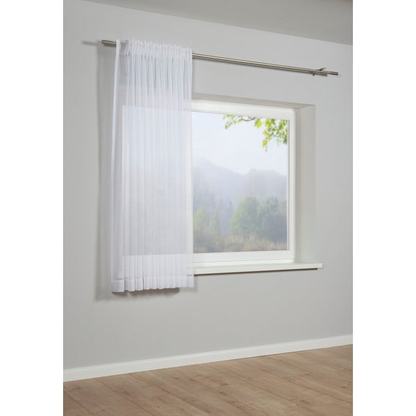 Balts aizkars 175x450 cm Voile Uni – Gardinia-image-1
