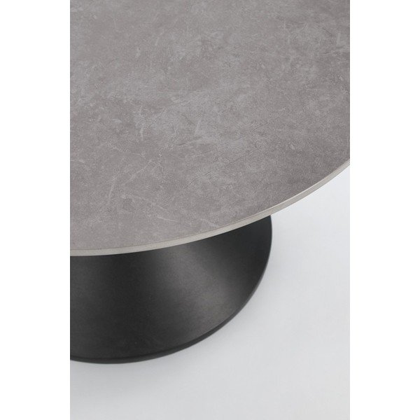 Melns apaļš žurnālgaldiņš ar marmora imitācijas galda virsmu ø 70 cm Joona – Bizzotto-image-2