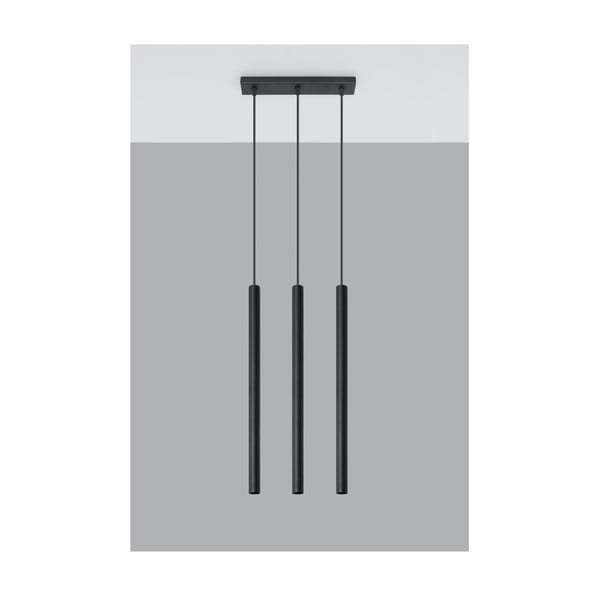 Melna griestu lampa Sollux Fideus, garums 30 cm-image-3