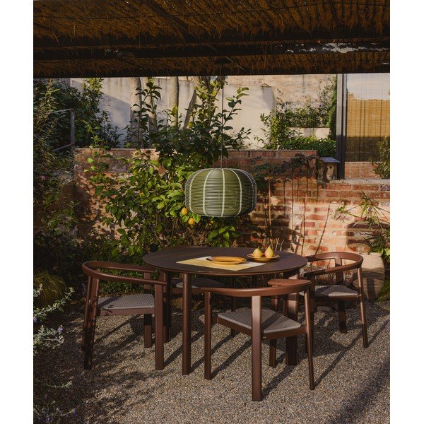 Apaļš dārza ēdamgalds ar stikla galda virsmu ø 120 cm Erice – Kave Home-image-3