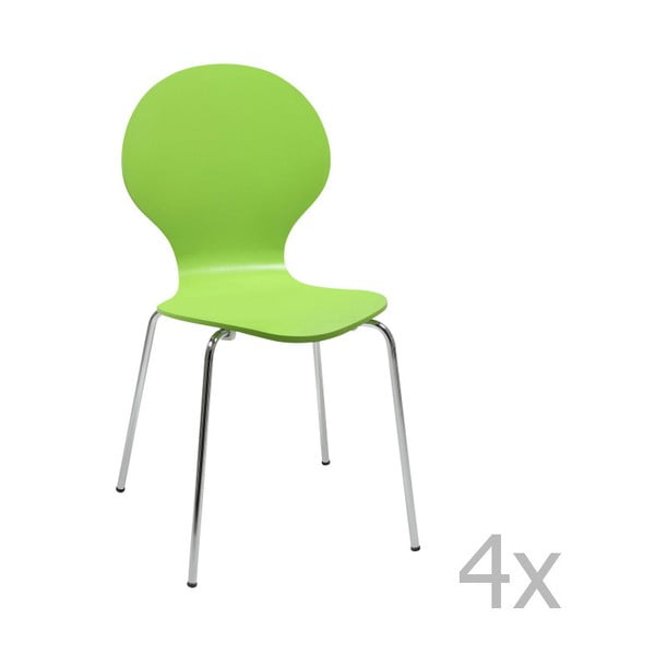 4 laima zaļo pusdienu krēslu komplekts Actona Marcus
