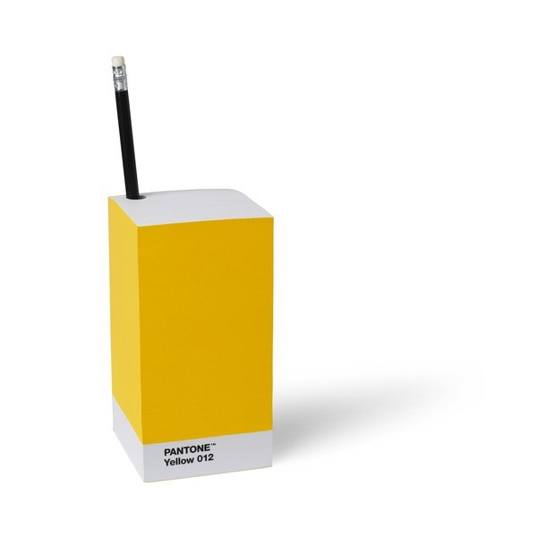 Dzeltens zīmuļu turētājs / piezīmju blociņš Pantone-image-1