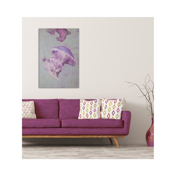 Ar rokām apgleznota glezna priežu koka rāmī Mauro Ferretti Medusa Purple, 80 x 120 cm-image-4