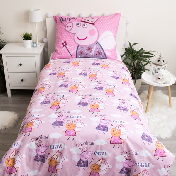 Bērnu kokvilnas gultasveļa Jerry Fabrics Peppa Pig, 140 x 200 cm-image-2