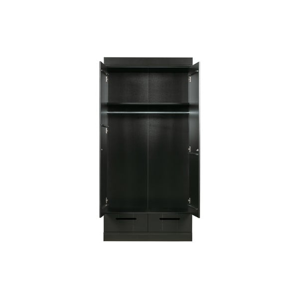Melns priedes drēbju skapis 94x195 cm Connect – WOOOD-image-3