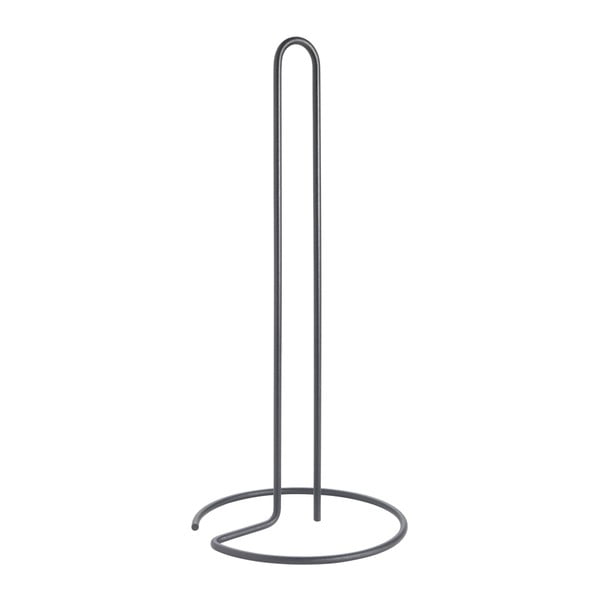 Matēti melns tērauda papīra dvieļu statīvs ø 14 cm Lava – Metaltex