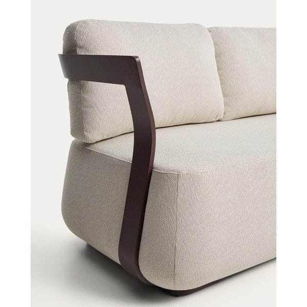 Brūns/bēšs polsterēts dārza dīvāns Tamaris – Kave Home-image-3
