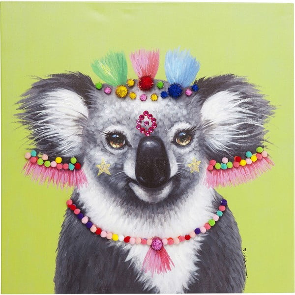 Kare Design Koala Pom Pom, 70 x 70 cm