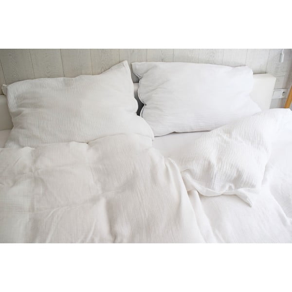 Balta vienguļamā muslīna gultas veļa 140x200 cm Plain Muslin – Butter Kings