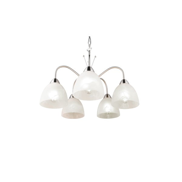 Balta/sudraba krāsas piekaramā lampa ar stikla abažūru ø 55 cm Dobby – Trio-image-4