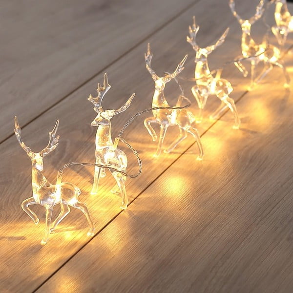 LED gaismiņu virtene DecoKing Deer, 10 gaismiņas, garums 1,65 m