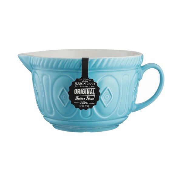 Turkīza zils keramikas trauks ar piltuvi Mason Cash Batter, 2 l-image-1