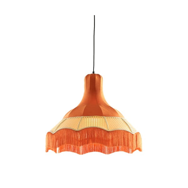 Oranža piekaramā lampa ar auduma abažūru ø 50 cm Mizia – Light & Living