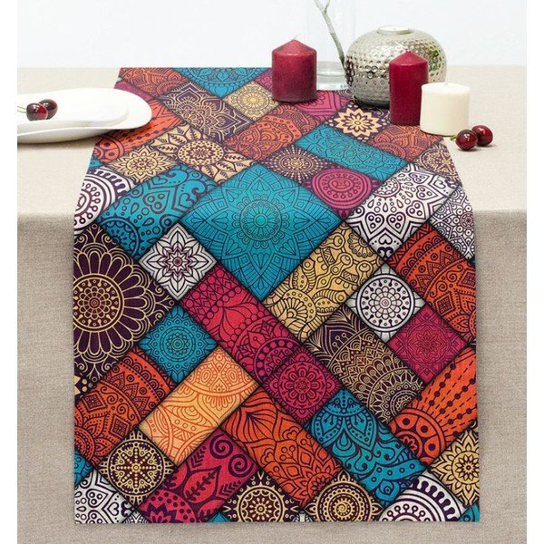 Galda celiņš 40x130 cm Mandala Tiles – Mila Home-image-1