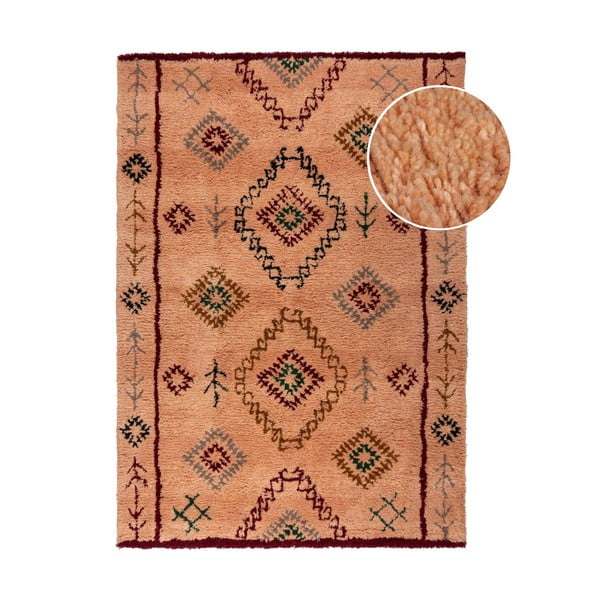 Lašrozā ar rokām darināts vilnas paklājs 200x290 cm Moroccan Sahara – Flair Rugs