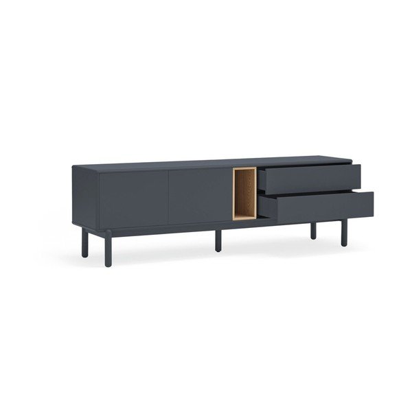 Tumši pelēks TV galds 180x56 cm Corvo – Teulat-image-4