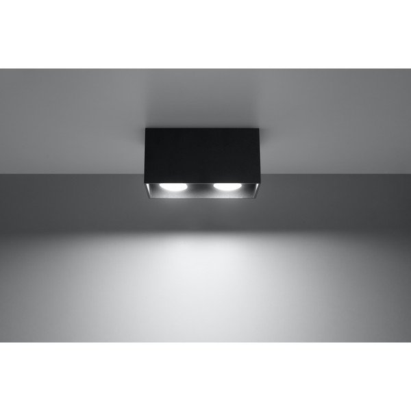 Melna griestu lampa Sollux Geo-image-1
