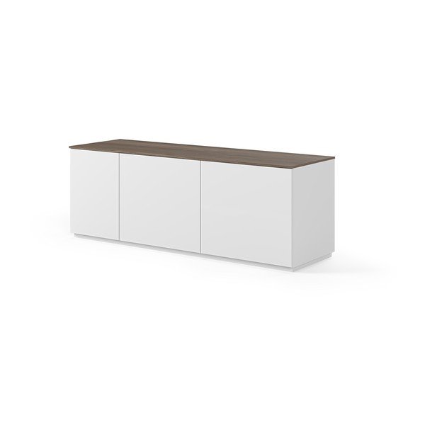 Balta kumode ar durvīm un valriekstkoka imitācijas virsmu, 160 x 57 cm, 160 x 57 cm Join – TemaHome-image-2
