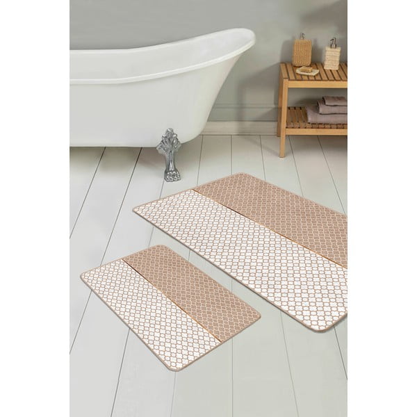 Bēši vannas istabas paklājiņi (2 gab.) 60x100 cm – Mila Home-image-2