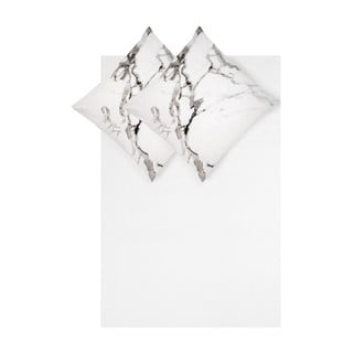 Balta vienguļamā kokvilnas gultas veļa Westwing Collection, 150 x 220 cm