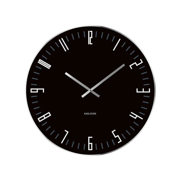 Melns Present Time XL Slim pulkstenis
